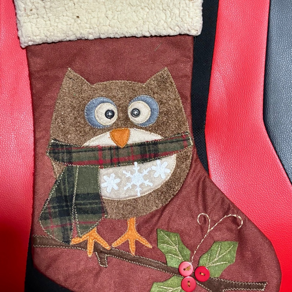 Owl Christmas Stocking